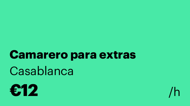 Camarero para extras