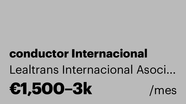 conductor Internacional
