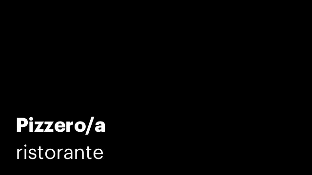 Pizzero/a