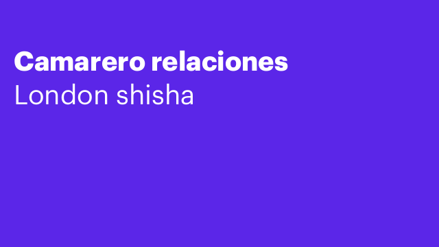 Camarero relaciones