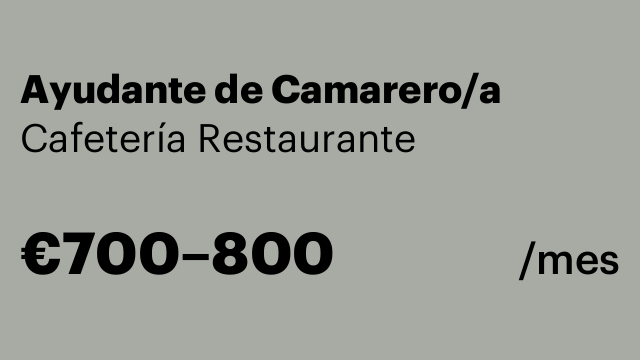 Ayudante de Camarero/a