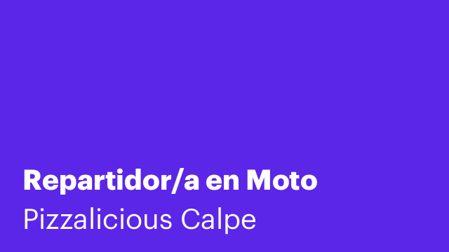 Repartidor/a en Moto