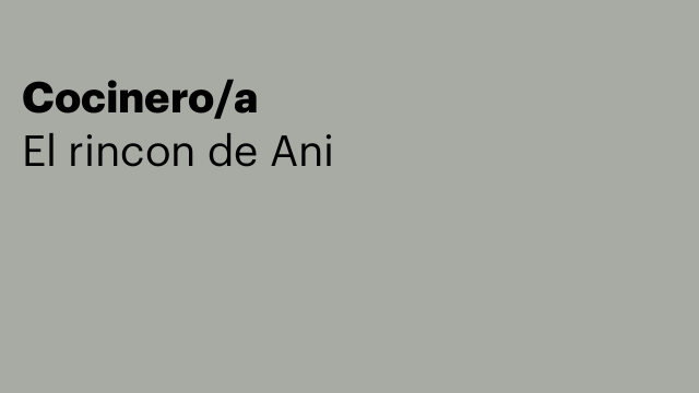Cocinero/a