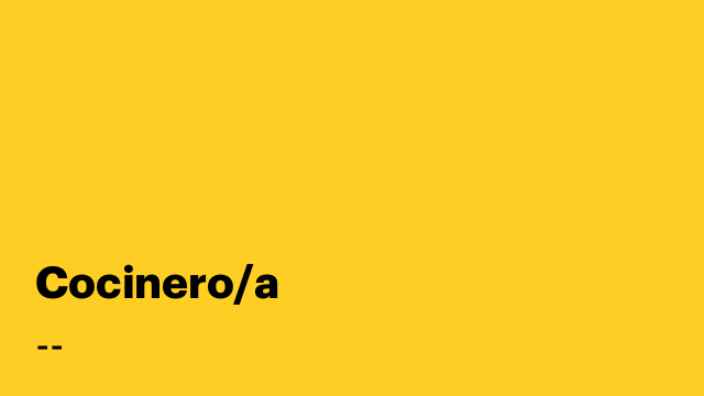 Cocinero/a