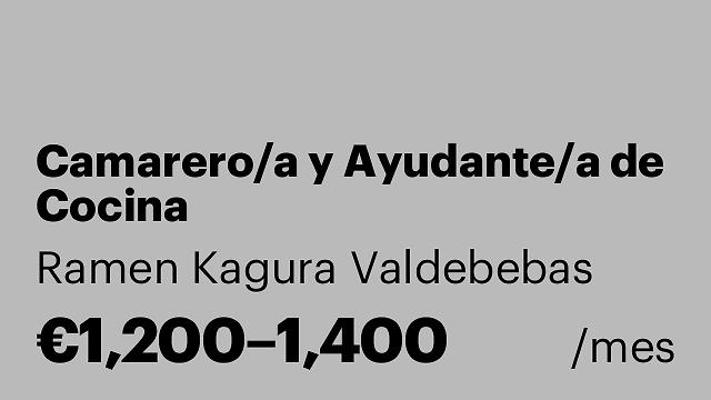 Camarero/a y Ayudante/a de Cocina