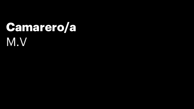 Camarero/a