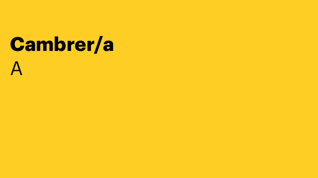 Cambrer/a