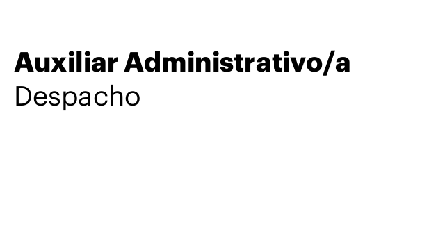 Auxiliar Administrativo/a