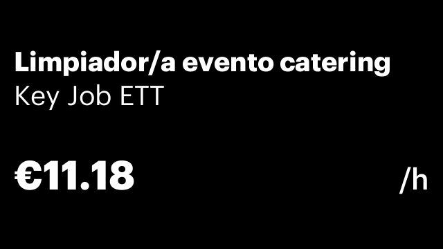 Limpiador/a evento catering