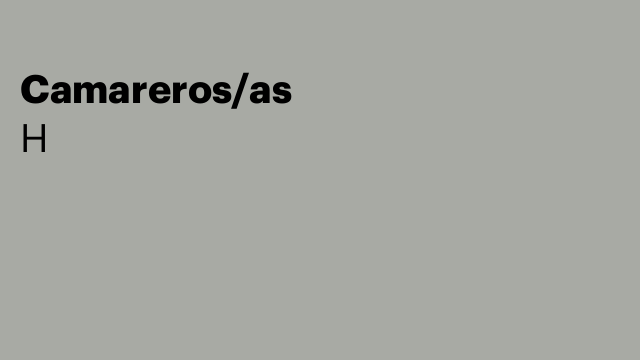 Camareros/as
