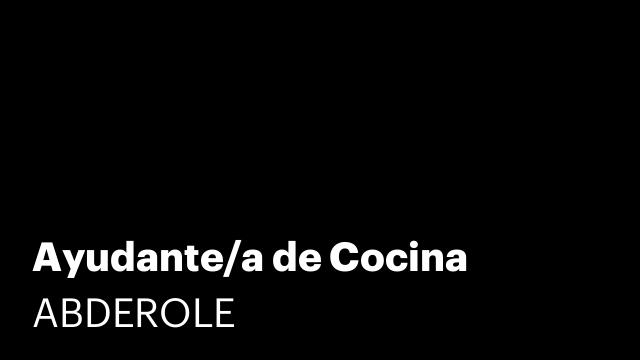 Ayudante/a de Cocina