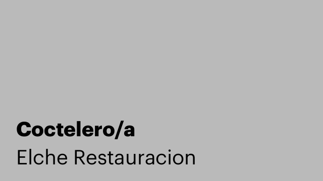 Coctelero/a