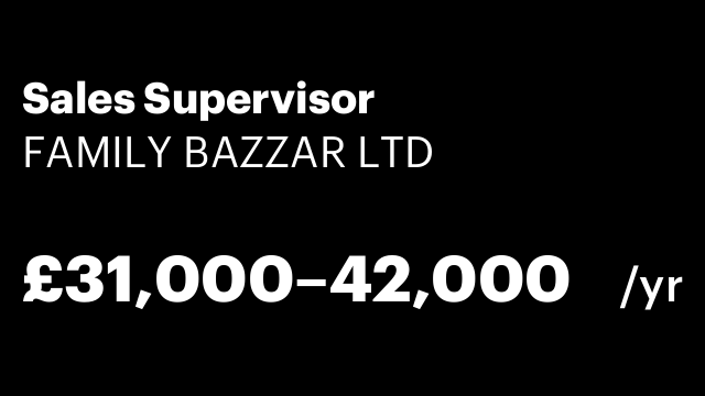 Sales Supervisor