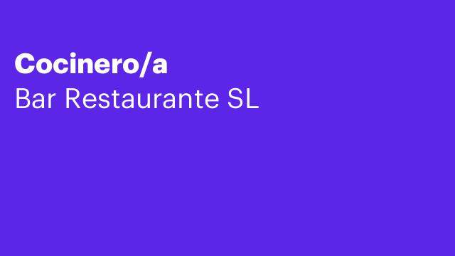 Cocinero/a