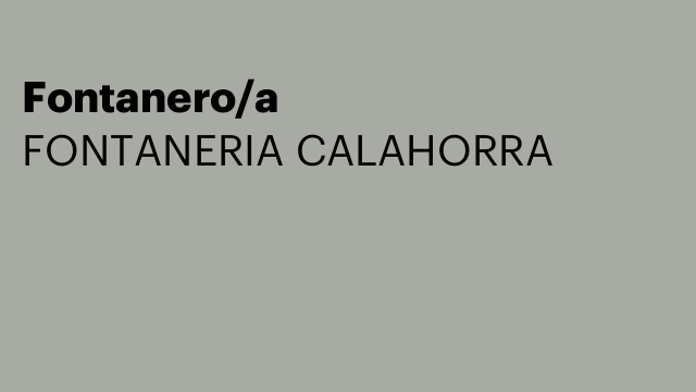 Fontanero/a