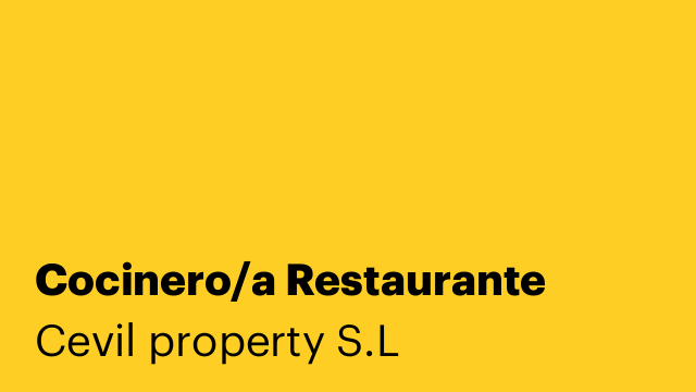 Cocinero/a Restaurante