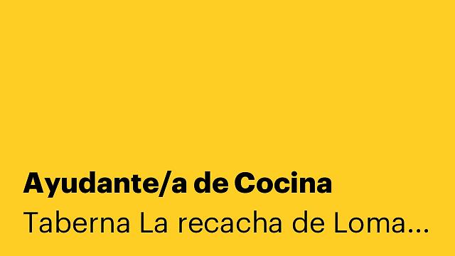 Ayudante/a de Cocina
