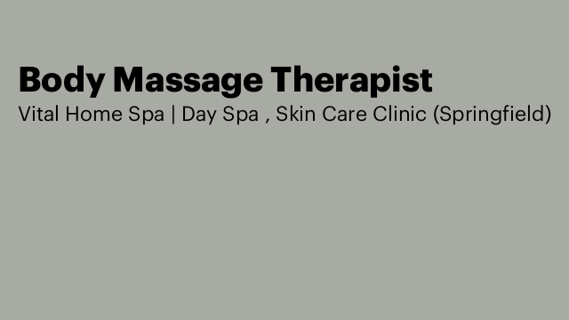 Body Massage Therapist