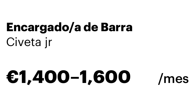 Encargado/a de Barra