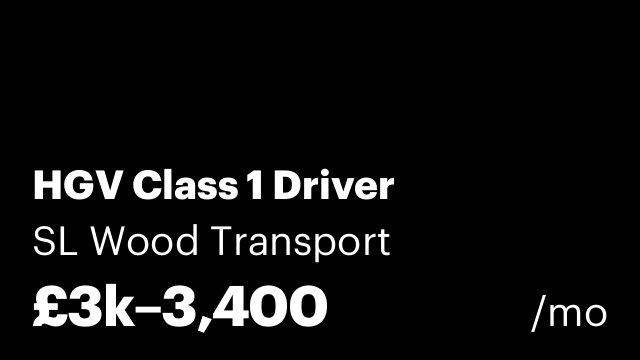 HGV Class 1 Driver