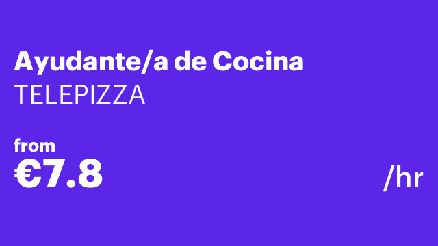 Ayudante/a de Cocina