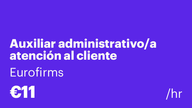Auxiliar administrativo/a atención al cliente