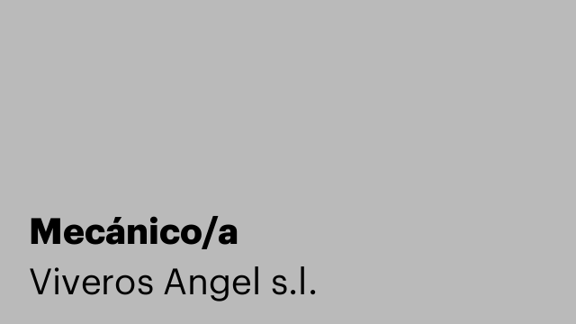 Mecánico/a