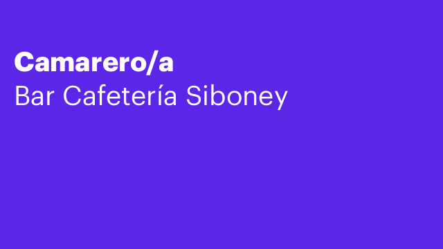 Camarero/a