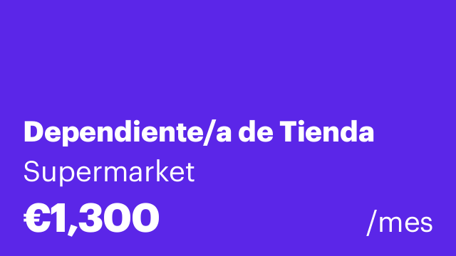 Dependiente/a de Tienda