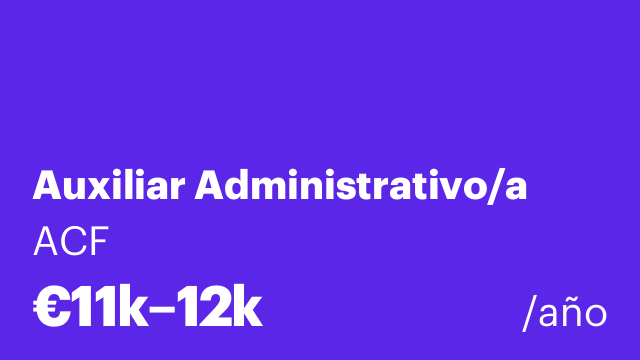 Auxiliar Administrativo/a
