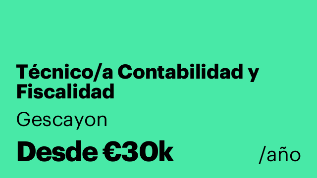 Técnico/a Contabilidad y Fiscalidad