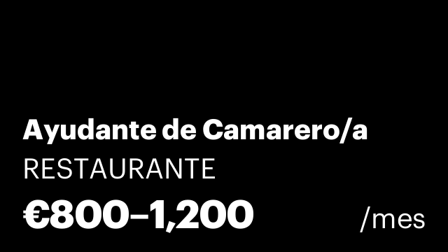 Ayudante de Camarero/a
