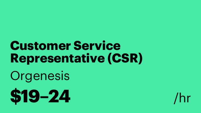 Customer Service Representative (CSR)