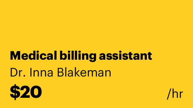 Medical billing assistant