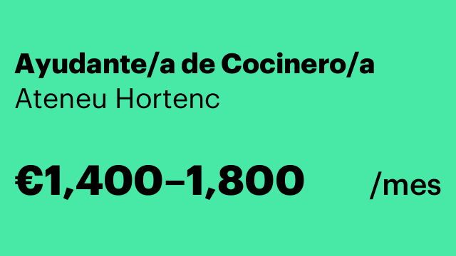 Ayudante/a de Cocinero/a