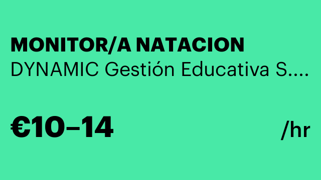 MONITOR/A NATACION