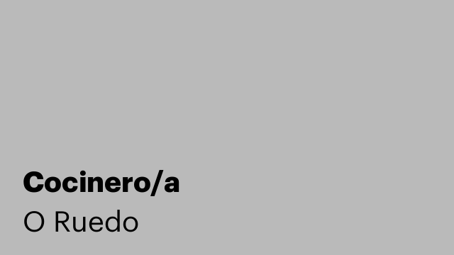 Cocinero/a