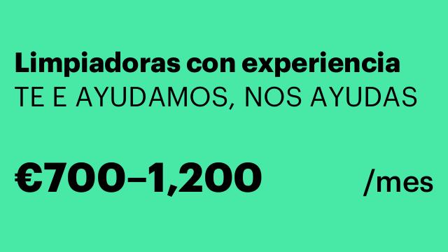 Limpiadoras con experiencia