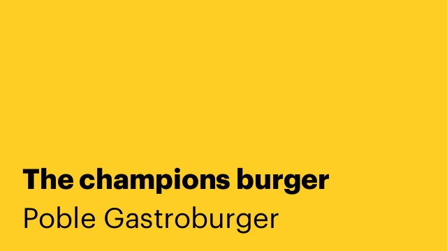 The champions burger