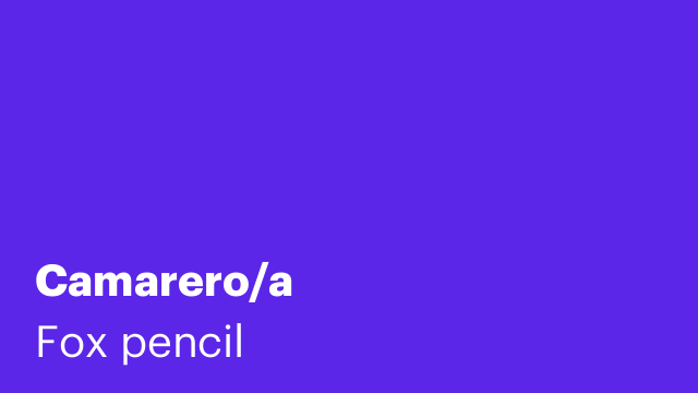 Camarero/a