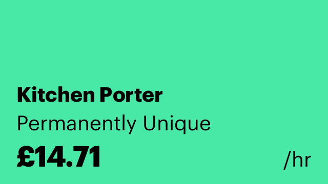 Kitchen Porter