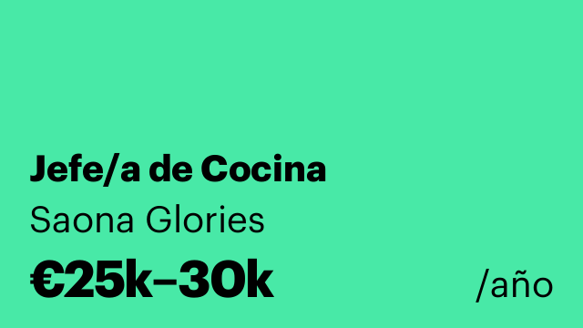 Jefe/a de Cocina