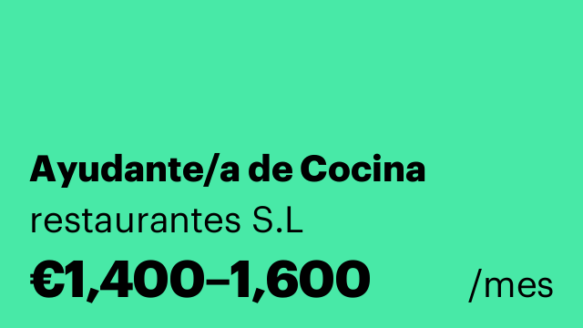Ayudante/a de Cocina