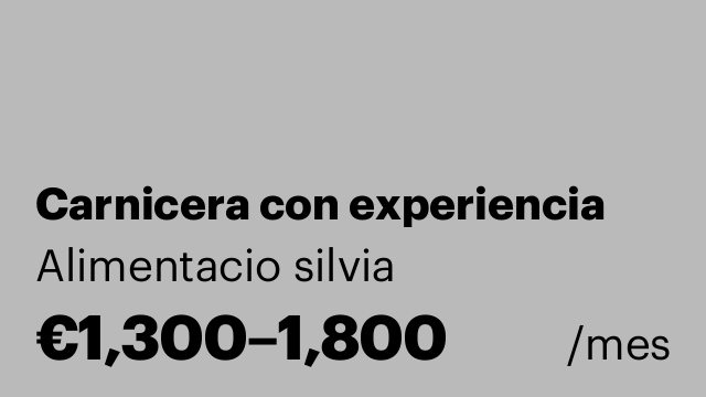 Carnicera con experiencia