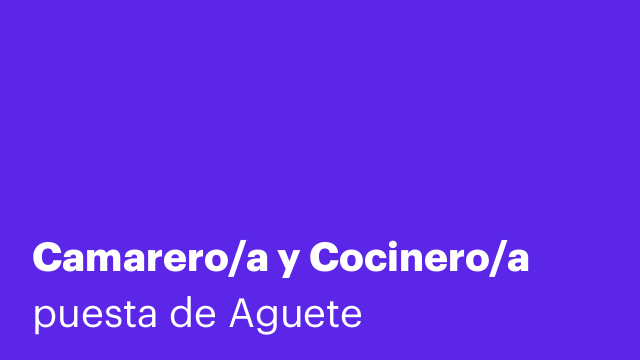 Camarero/a y Cocinero/a