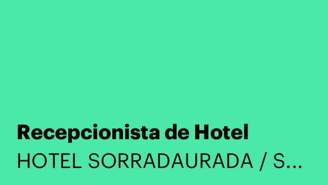Recepcionista de Hotel