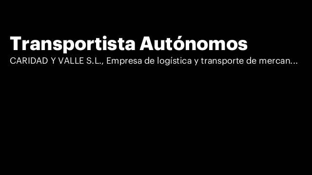 Transportista Autónomos