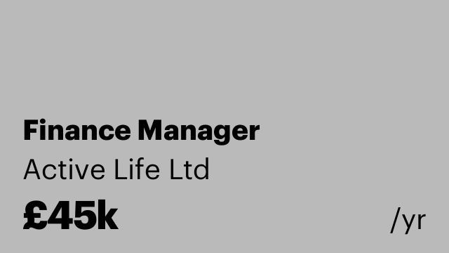 Finance Manager