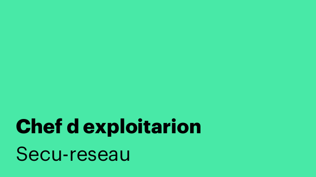 Chef d exploitarion