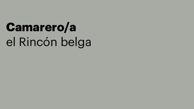 Camarero/a